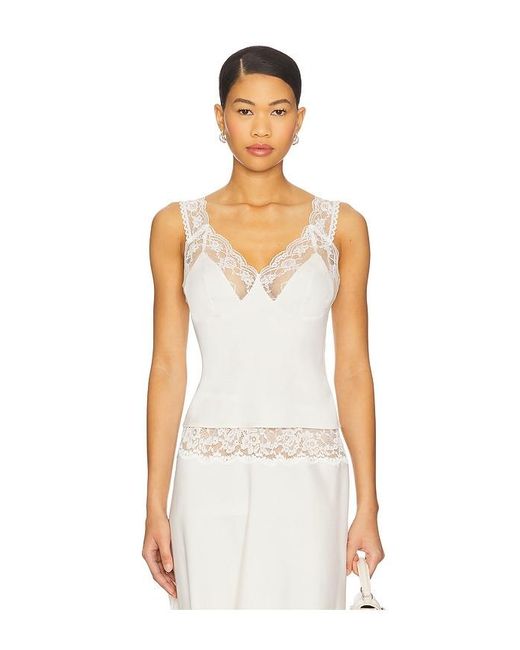 Frankie's Bikinis White Harper Satin Top