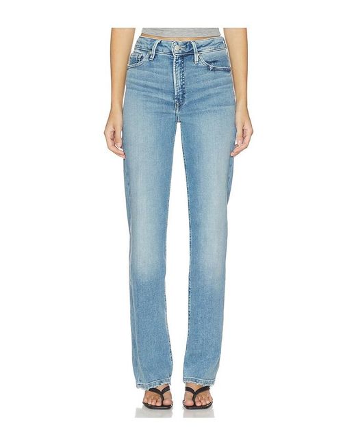 GOOD AMERICAN Blue Soft Tech Good True Straight Jeans