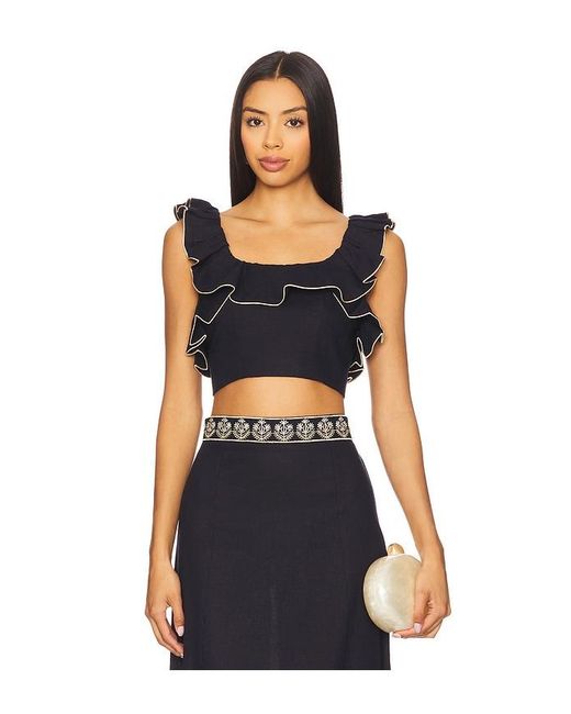 Rosewater House Black Malika Bustier Top