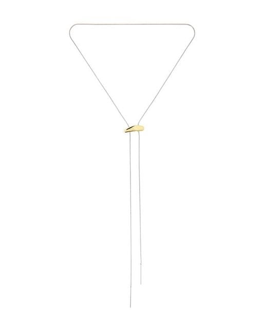 BRACHA Black Lauren Two Tone Lariat Necklace