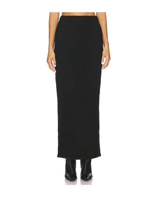 ALL THE WAYS Black Elsie Knit Maxi Skirt