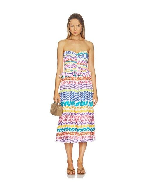 Celiab White Serpentine Dress