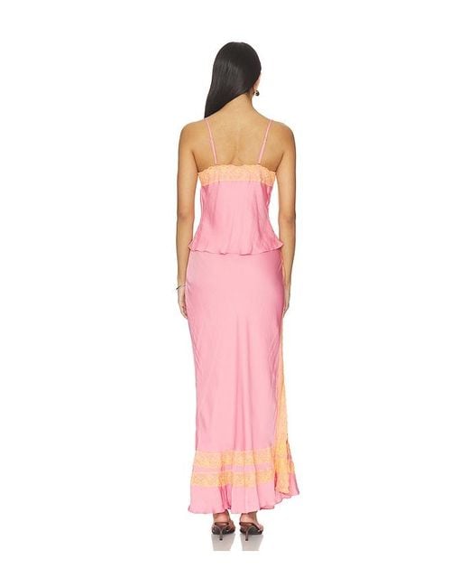 Free People Pink X Intimately Fp Wish You Were Here Slip Set