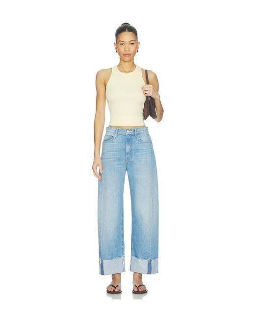 Mother Blue The Half-Pipe Ankle Cuff Fray Jeans