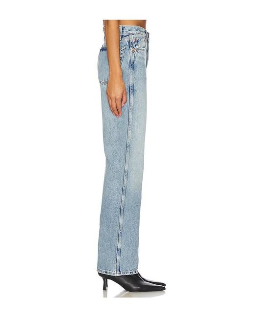 Re/done Blue 90S High Rise Loose Jeans