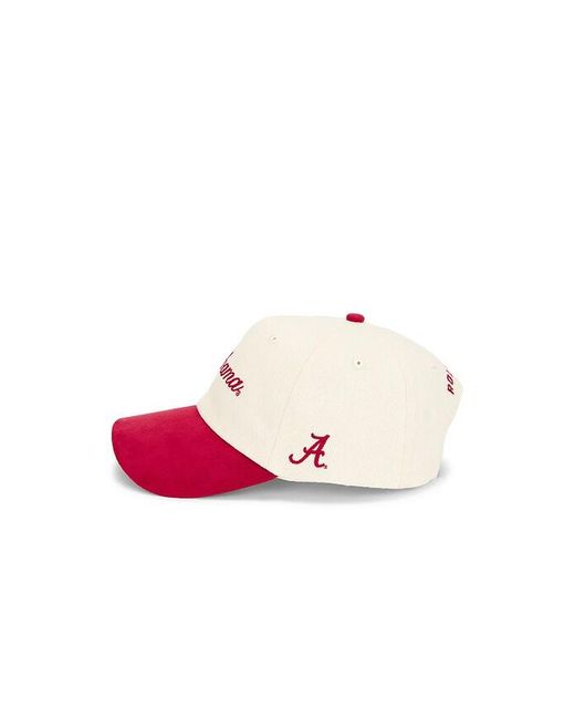 Hype and Vice Red Alabama Corduroy Contrast Baseball Hat
