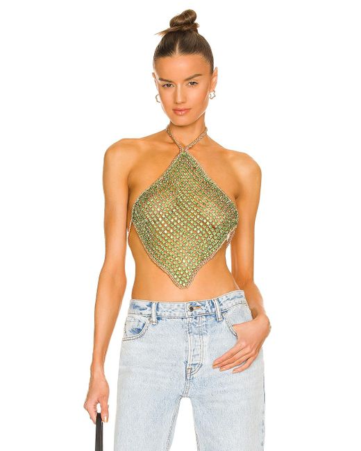 h:ours Green Oaklyn Top