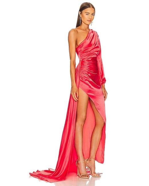 Michael Costello Red X Revolve Heather Gown