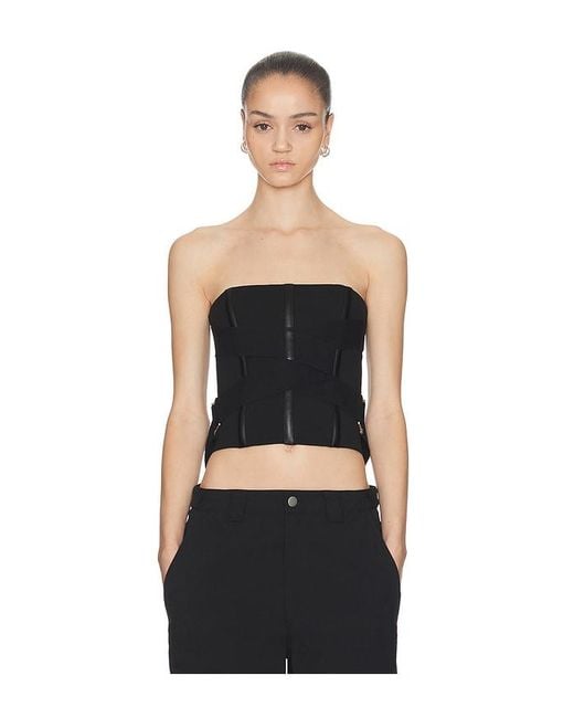 Halo Black Interwoven Brace Top