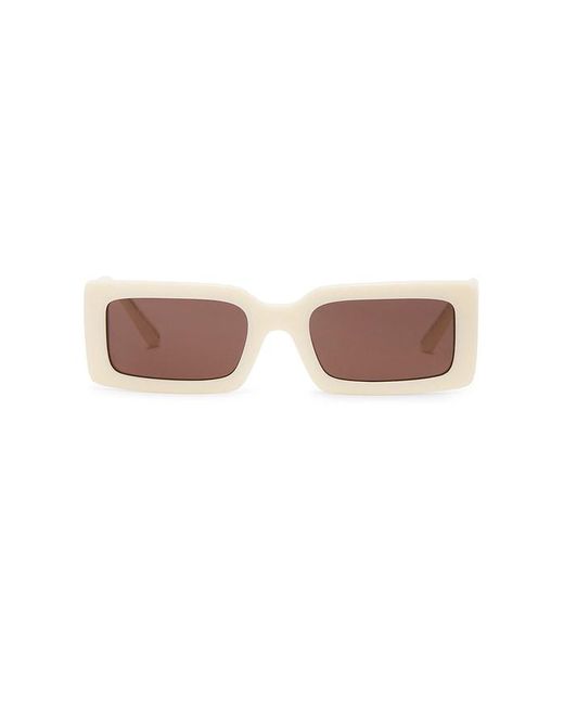 Dolce & Gabbana White Rectangle Sunglasses