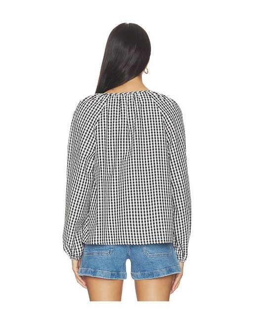 Sanctuary Blue Perfect Gingham Button Blouse Top