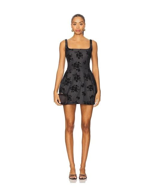 black regency dress Black Bow Lace Square Neck Regency Dress, Purple / XS main image 1