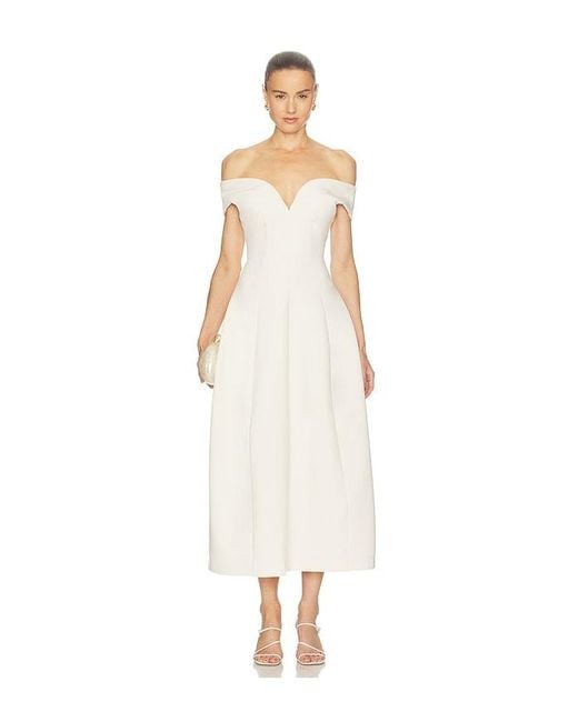 Camila Coelho White Nila Midi Dress