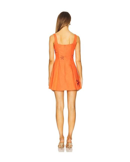 ROBE FLORA en Orange SNDY'S
