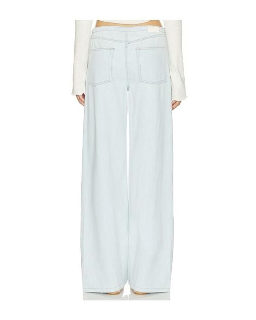 DL1961 White Aura Sienna Low Slung Relaxed Wide Leg Jeans
