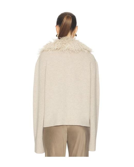 L'academie Natural Allegria Faux Fur Cardigan