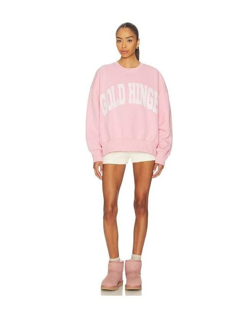 Gold Hinge Pink Wide Arm Sweatshirt