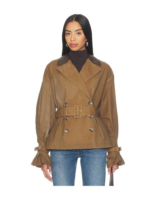 LPA Brown Cara Trench Jacket