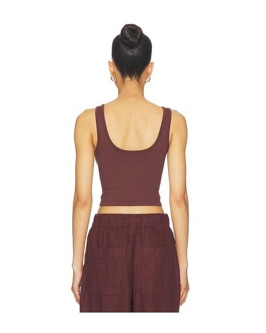 Beyond Yoga Red Seamless Cropped Tank Top