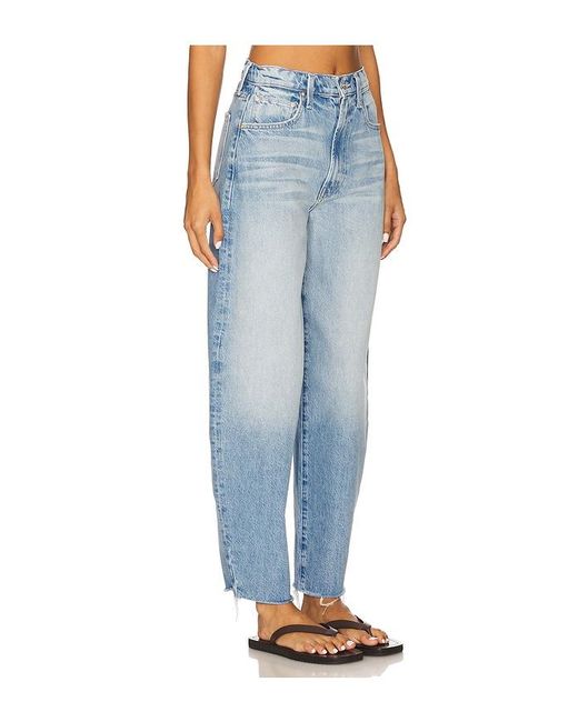 Mother Blue The Fangirl Hover Fray Jeans