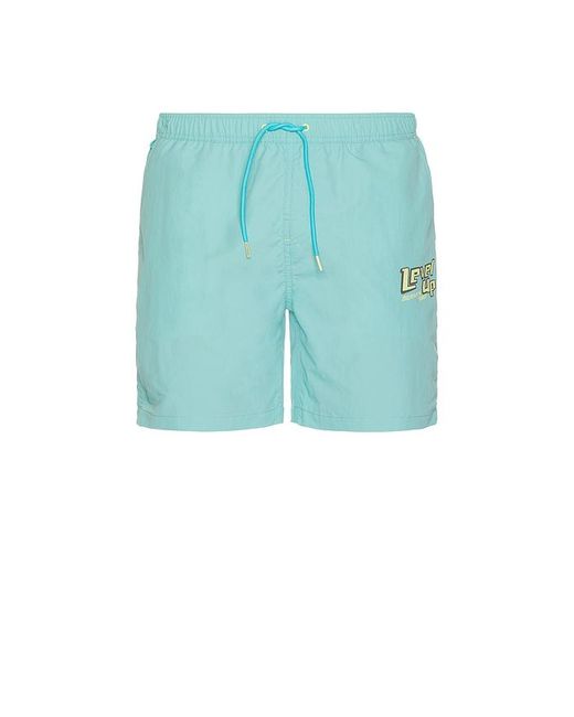 Scotch & Soda Blue Placement Print Swim Shorts for men