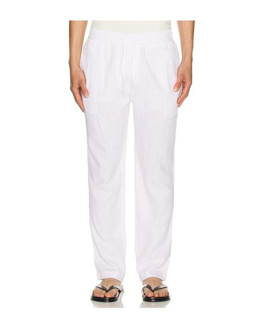 Vintage Summer White Linen Pants for men