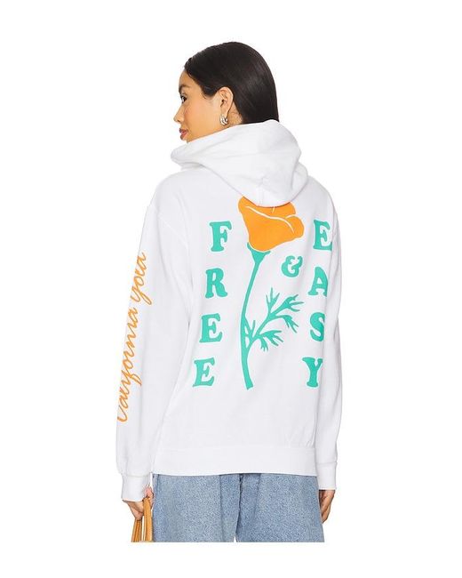 Free & Easy White Poppy Og Hoodie