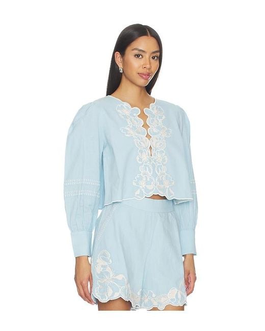 Cleobella Blue Manon Blouse
