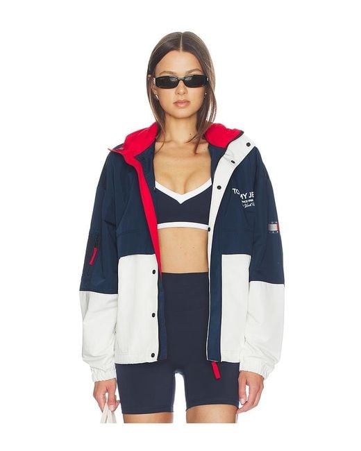 Tommy Hilfiger Blue Colorblock Windcheater Jacket