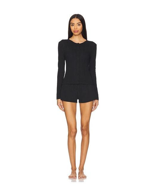 Cou Cou Intimates Black The Cardigan