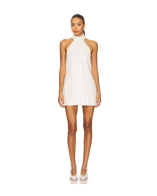 retroféte White Yaeko Embellished Dress
