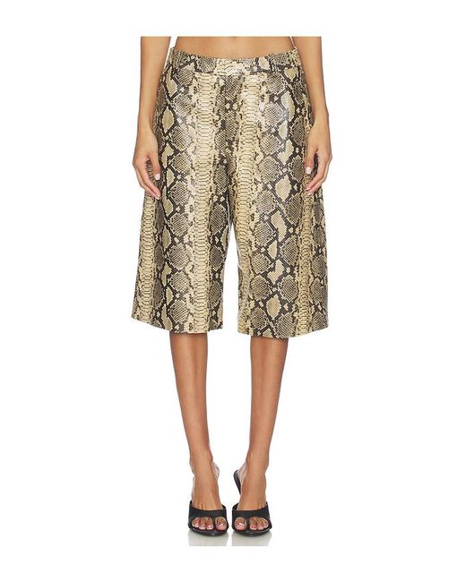 Gestuz Natural Allis Mid Waist Snake Shorts