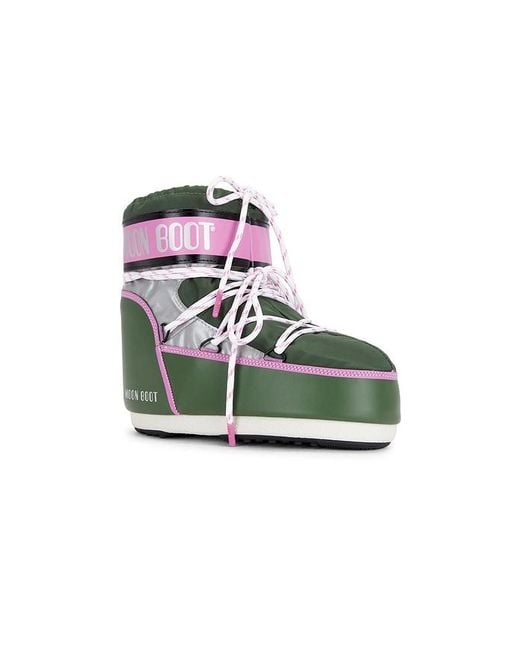 Moon Boot Green Icon Low Boot