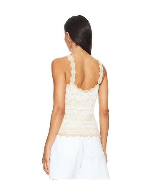 Autumn Cashmere White Textur-Tanktop Mit Bogenkante