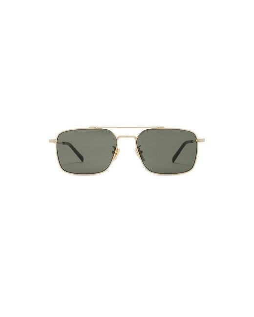 Gucci Sonnenbrille Rectangular in Green für Herren