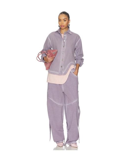 The Attico Purple Baggy Cargo