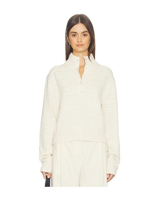 Helmut Lang White Slub Button Top