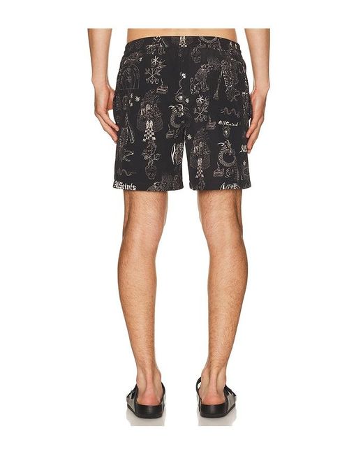 AllSaints Black Terra Swimshort for men