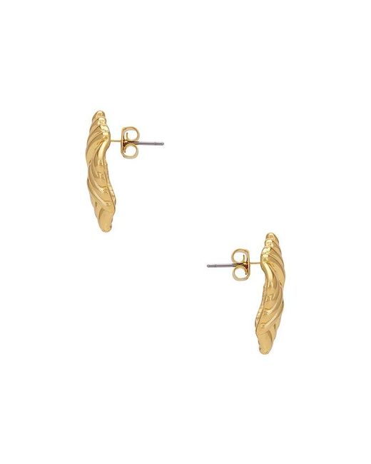 Pendientes Wind En Color Oro Metálico Talla En Heaven Mayhem de color Metallic