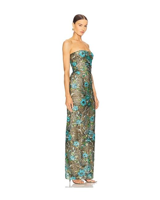 Bronx and Banco Green Dahlia Maxi Dress