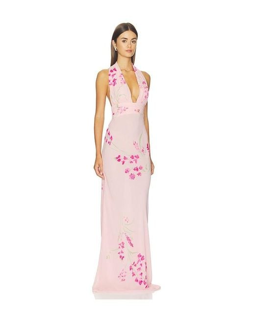 Lovers + Friends Pink Ellison Gown