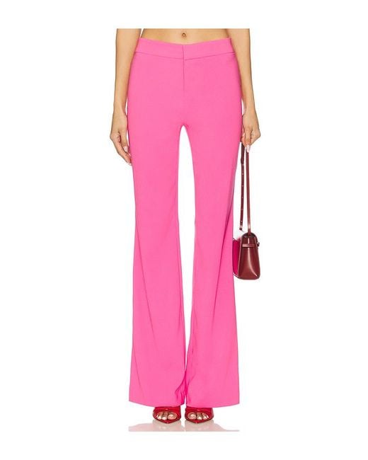 Alice + Olivia Livi Mid Rise Pant Pink