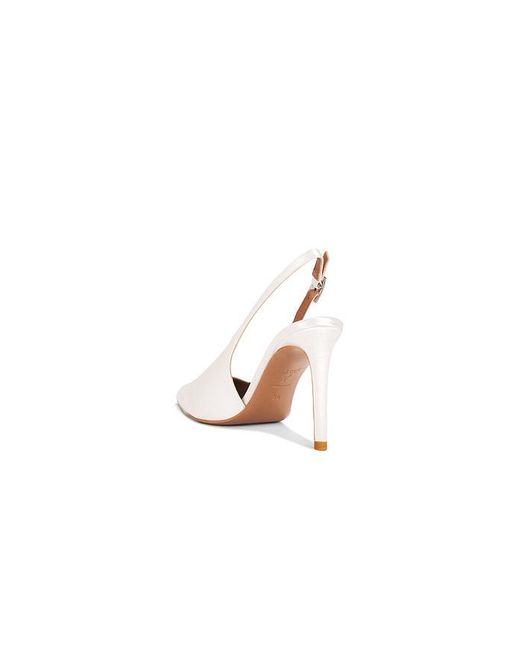 retroféte White Evelyn Satin Sling Back