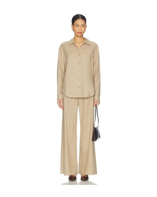La Ligne Natural Oversized Flannel Shirt