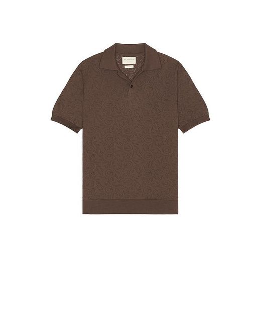 Far Afield Brown Belser Knitted Polo for men