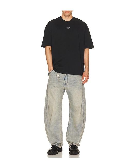 AllSaints Black Mikro Crew Tee for men