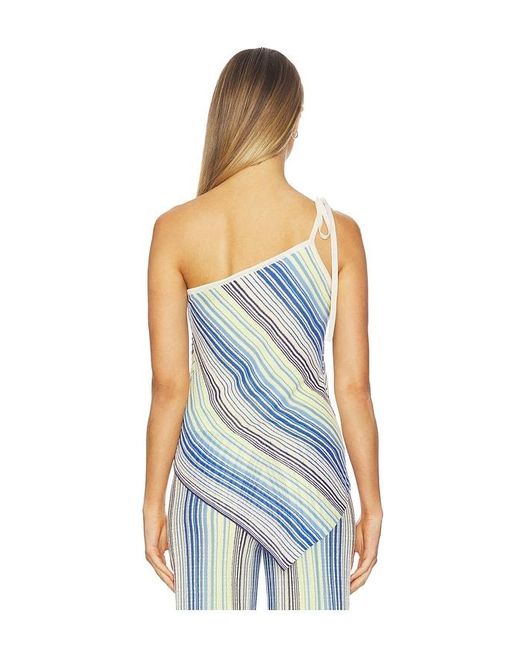 Line & Dot Blue Kit Striped Knit Sweater Top