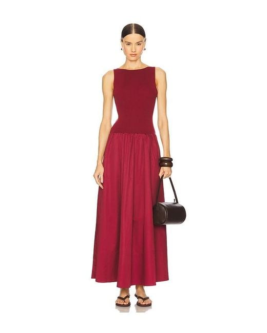 St. Agni White Bateau Cut Out Dress