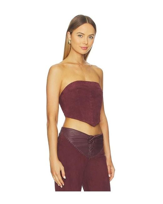Urban Outfitters Red Hankerchif Whipstitch Top