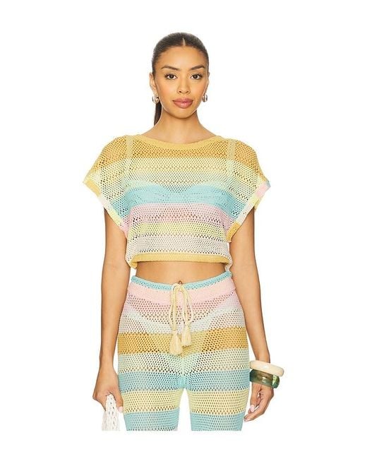 PQ Swim Yellow Renee Crop Top